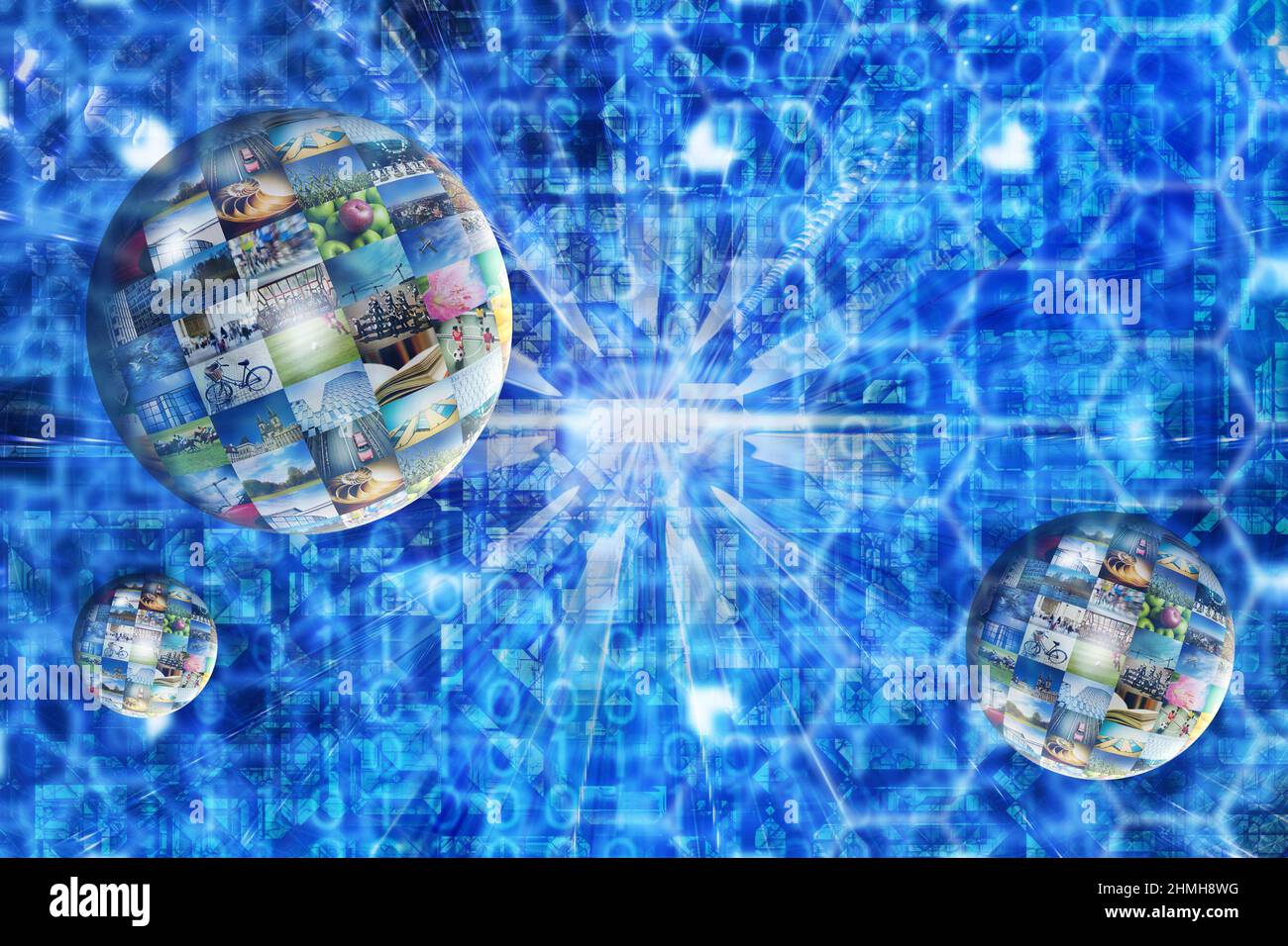 concetto per lo streaming di contenuti multimediali dn online Foto Stock