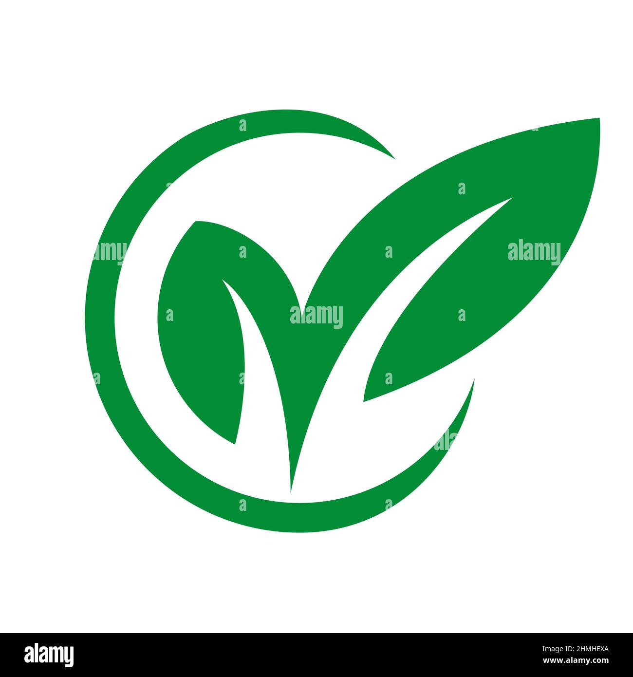 ECO icona segno di spunta Illustrazione Vettoriale