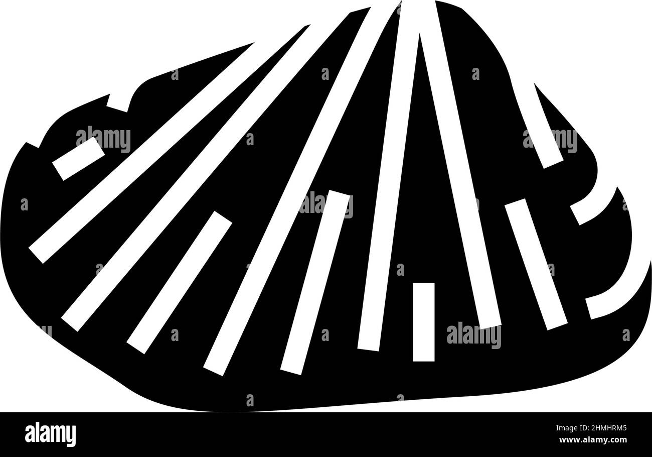 icona di simbolo di glifo di donax clam illustrazione vettoriale Illustrazione Vettoriale