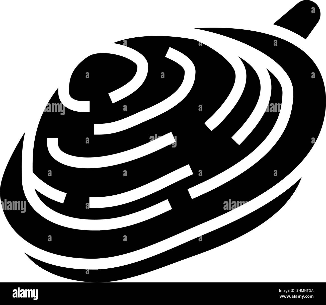 illustrazione vettoriale dell'icona clam glyph a shell morbida Illustrazione Vettoriale