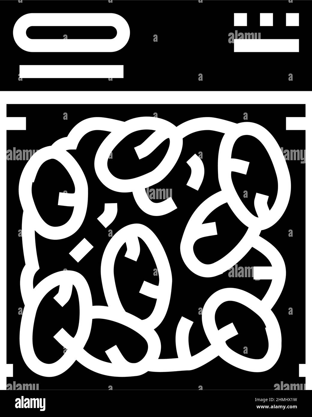 illustrazione del vettore dell'icona del glifo congelato di oyster Illustrazione Vettoriale