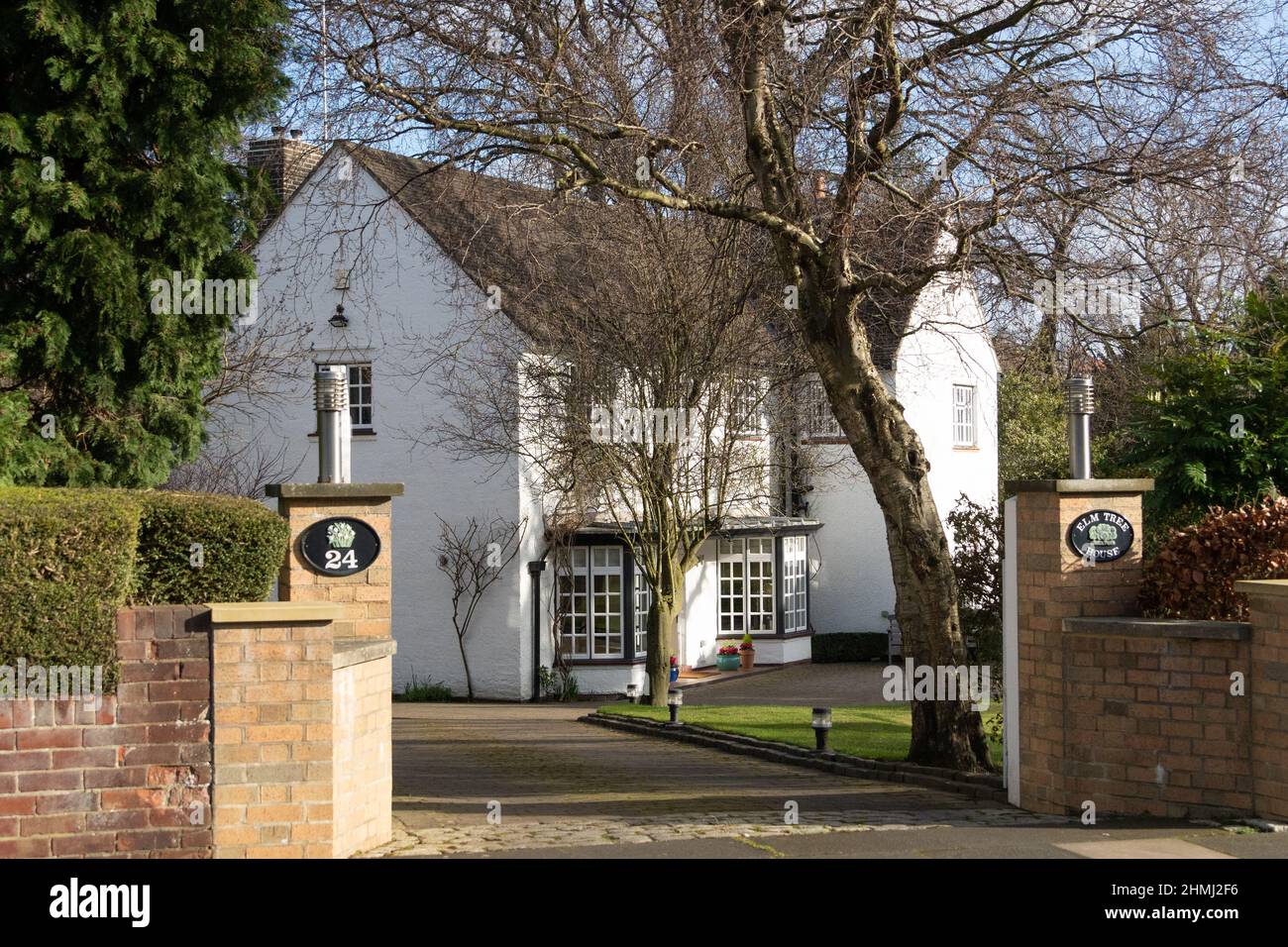 Grande casa di famiglia a Jesmond, Newcastle upon Tyne, Regno Unito Foto Stock