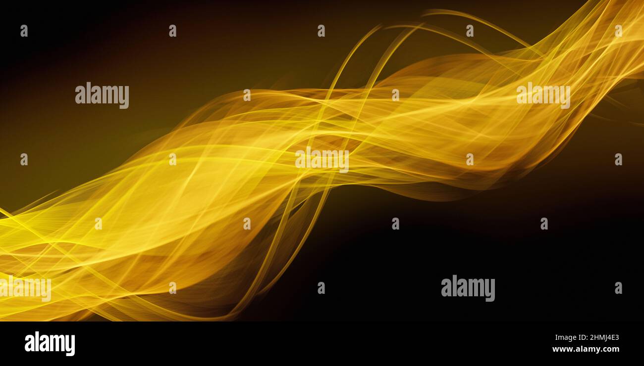 Effetto linee incandescenti VIBRANT calma Verde colori Trend astratto sfondo Foto Stock