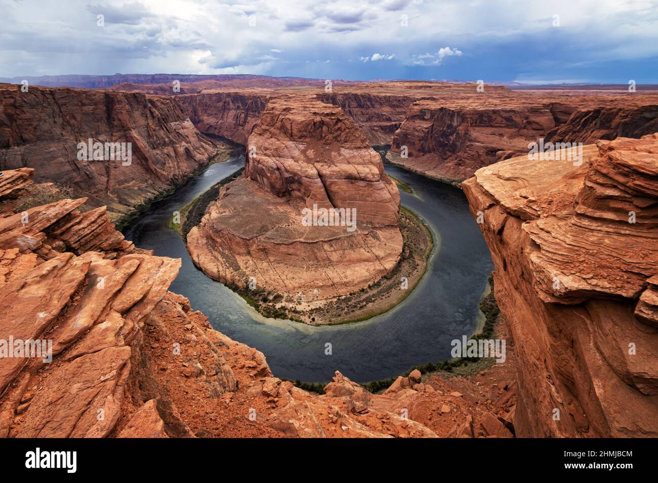 Tramonto a Horseshoe Bend Foto Stock