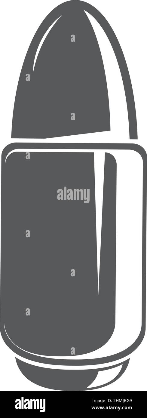 Icona punto elenco. Armi munizioni. Simbolo del colpo di pistola Illustrazione Vettoriale
