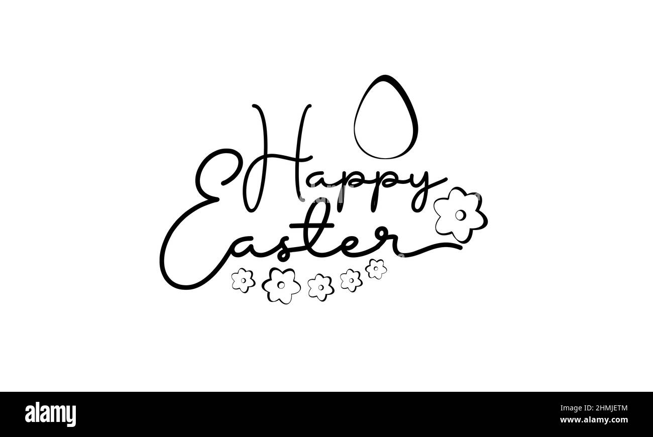 Domenica di Pasqua. Christian festival e cultura pennello calligrafia concetto vettoriale modello per banner, carte, poster, sfondo. Illustrazione Vettoriale