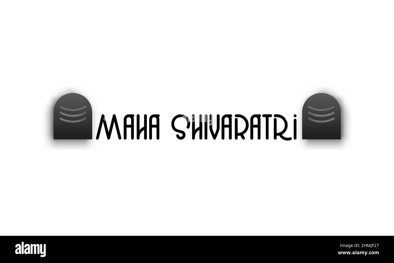 Maha Shivaratri. Disegno del modello vettoriale di stile di calligraphy del pennello per il banner, la scheda, il manifesto, lo sfondo. Illustrazione Vettoriale