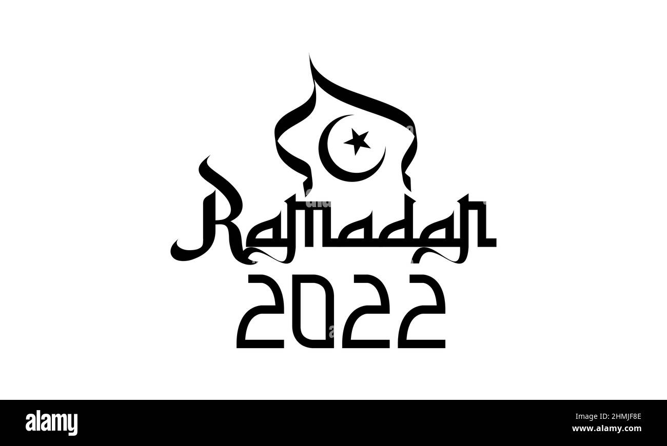 Ramadan Kareem. Islamic preghiera mese pennello calligrafia concetto vettore modello per banner, scheda, poster, sfondo. Illustrazione Vettoriale