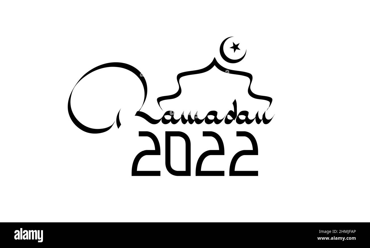 Ramadan Kareem. Islamic preghiera mese pennello calligrafia concetto vettore modello per banner, scheda, poster, sfondo. Illustrazione Vettoriale
