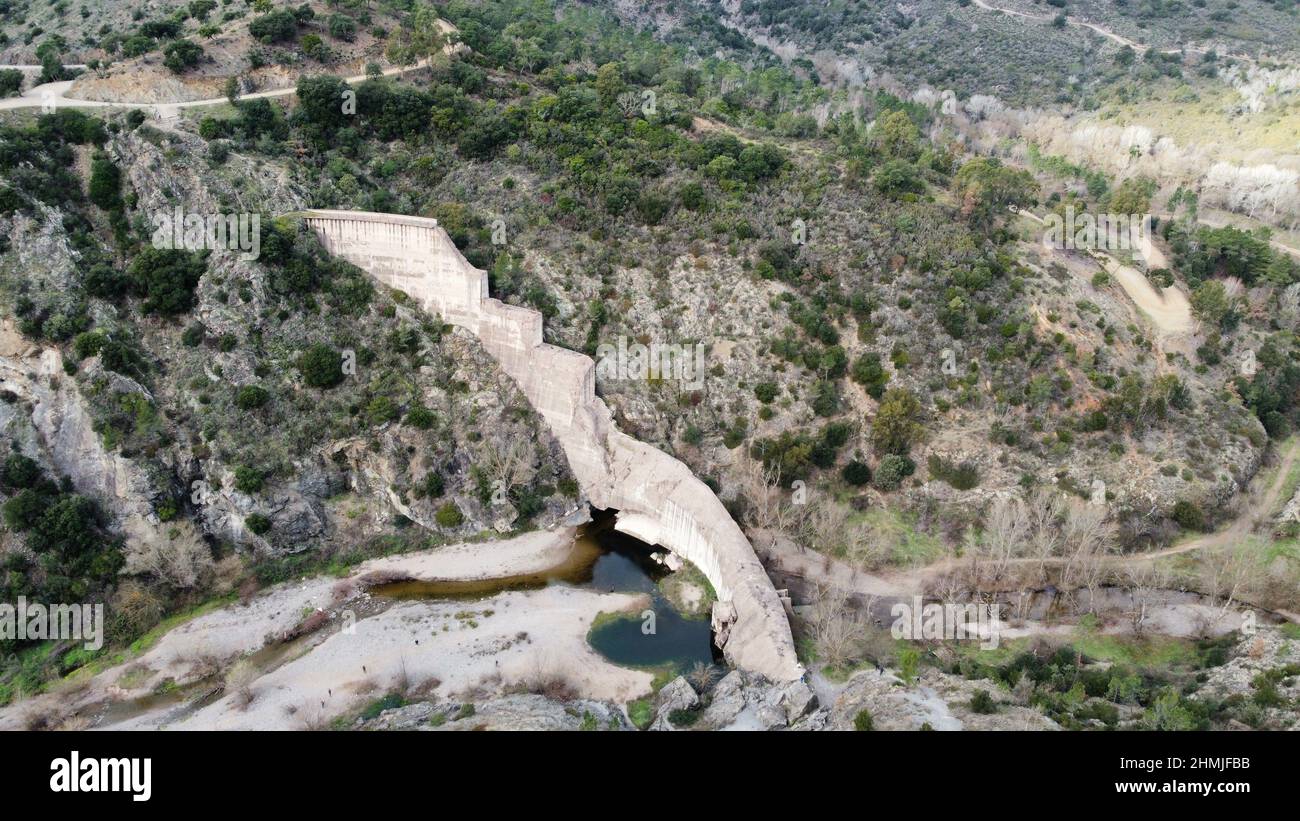 Barrage de Malpasset a Frejus Foto Stock