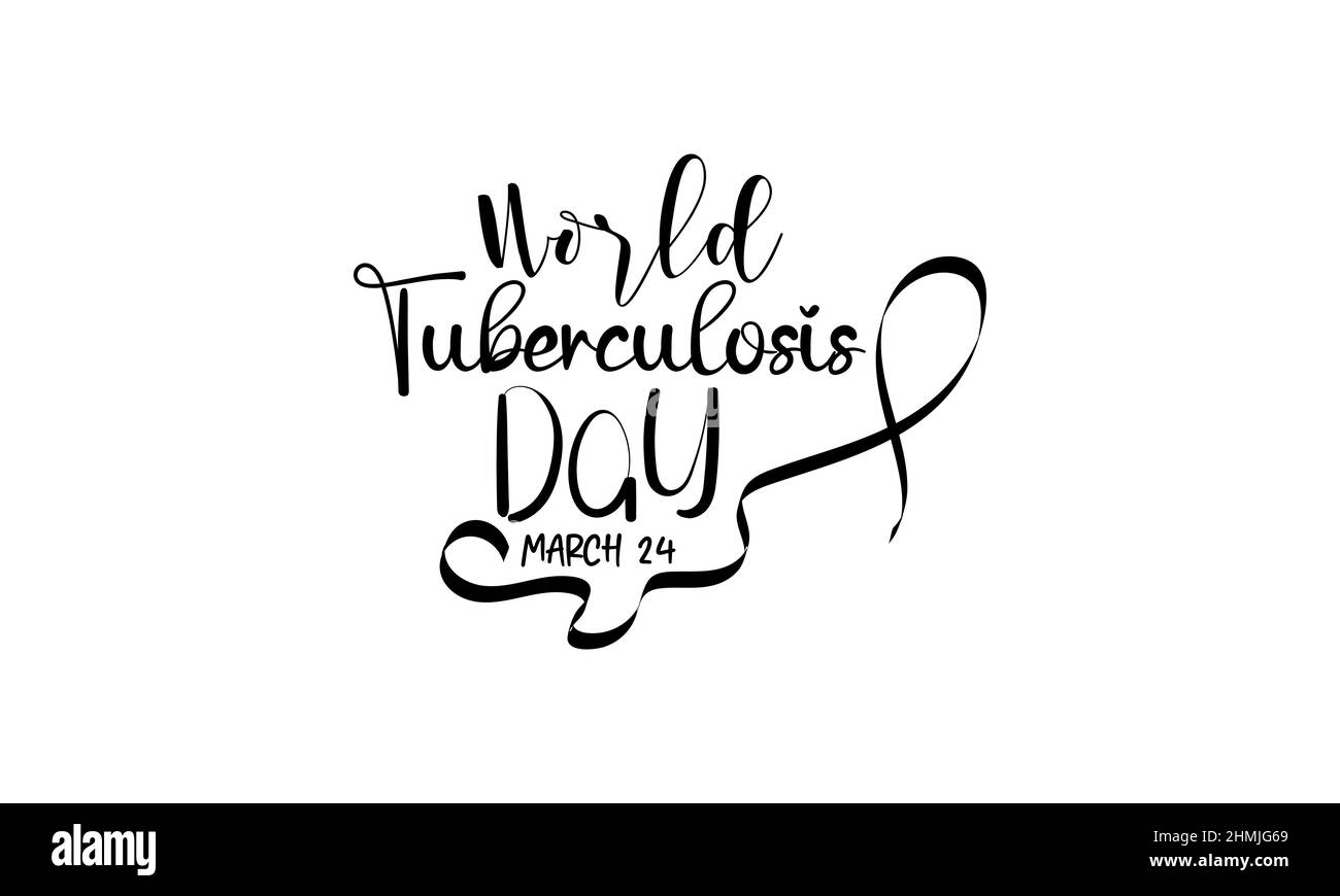 Giornata mondiale della tubercolosi. Modello vettoriale di concetto calligraphy di spazzola di consapevolezza di salute per il banner, la scheda, il poster, lo sfondo. Illustrazione Vettoriale Giornata mondiale della tubercolosi. Modello vettoriale di concetto calligraphy di spazzola di consapevolezza di salute per il banner, la scheda, il poster, lo sfondo. Illustrazione Vettoriale