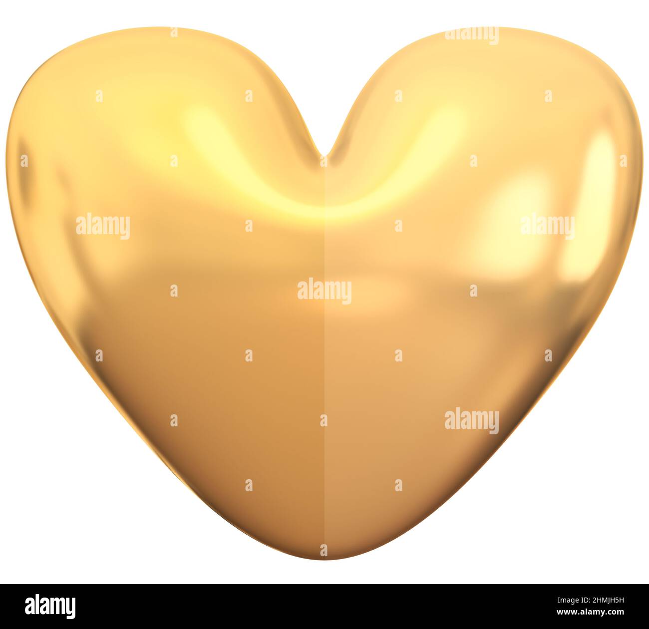 Heart Isolated - 2 mezzi montati insieme - 3D rendering Foto Stock