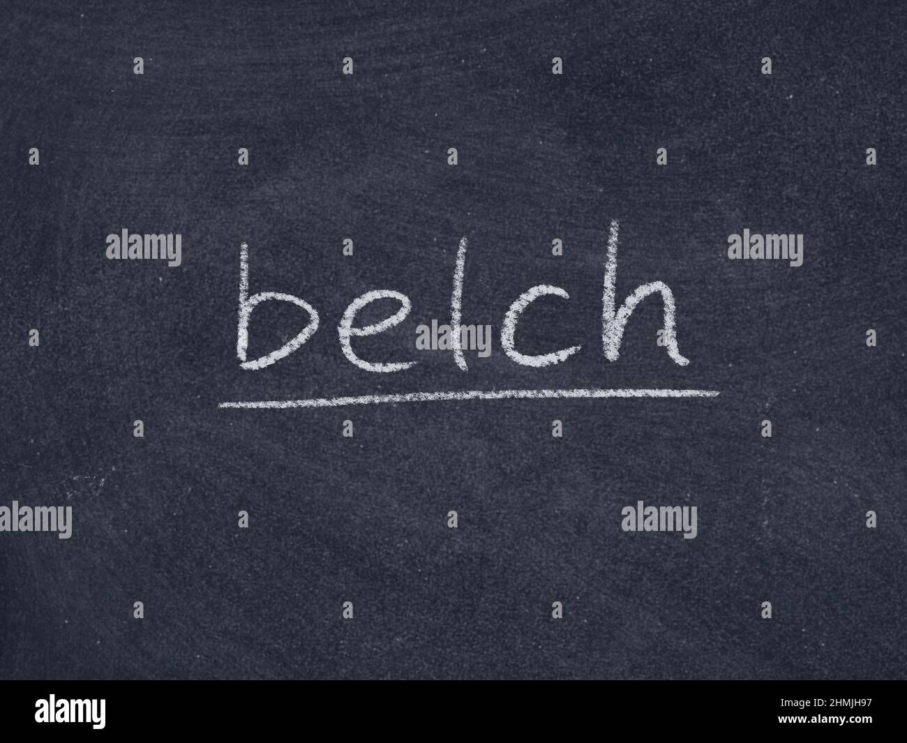 parola di concetto di belch sullo sfondo della lavagna Foto Stock