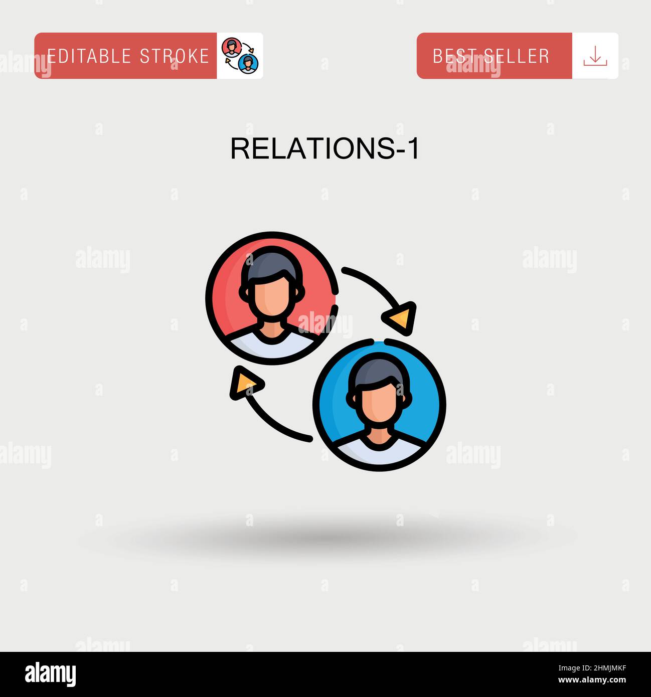Relations-1 icona vettore semplice. Illustrazione Vettoriale