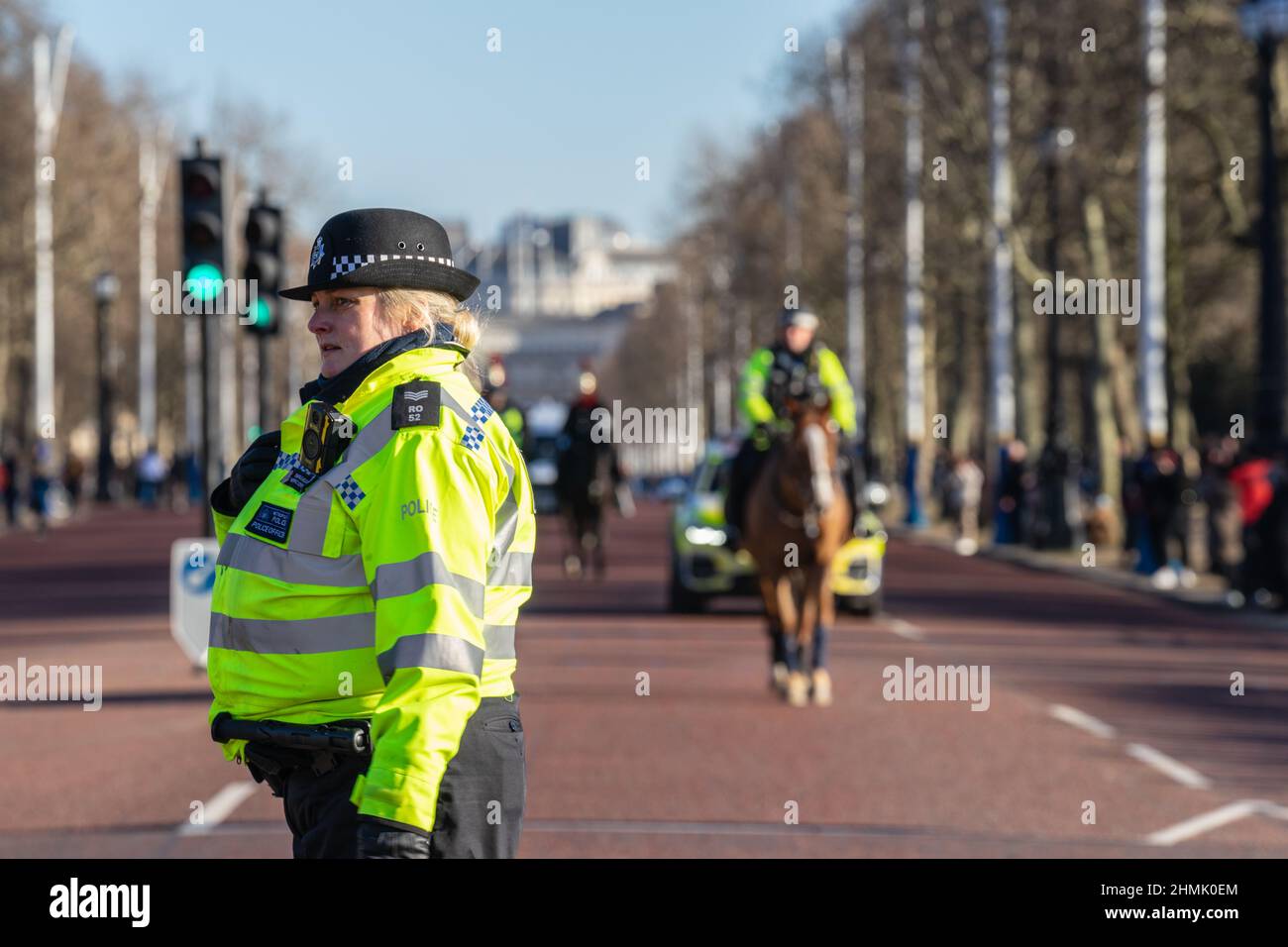 Donna britannica ufficiale di polizia Londra, 30 gennaio 2022 Foto Stock