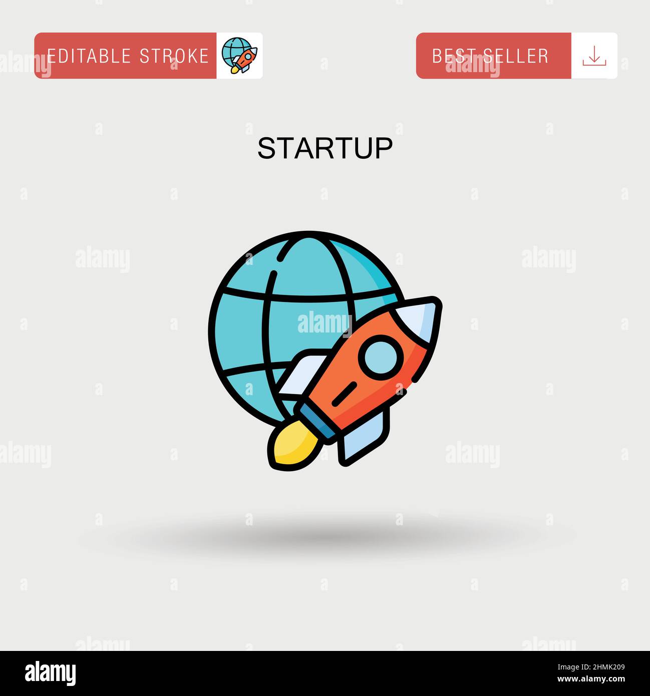 Icona vettore semplice di avvio. Illustrazione Vettoriale