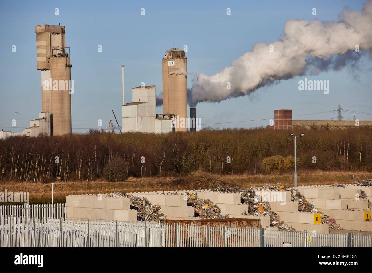 CF Industries, azienda leader a livello mondiale nella produzione di idrogeno e azoto, Billingham Stockton-on-Tees, County Durham, Inghilterra Foto Stock