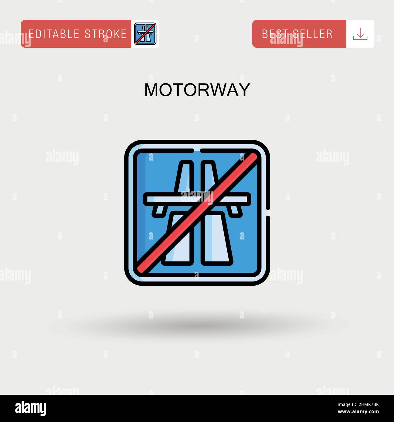 Icona vettore autostrada semplice. Illustrazione Vettoriale