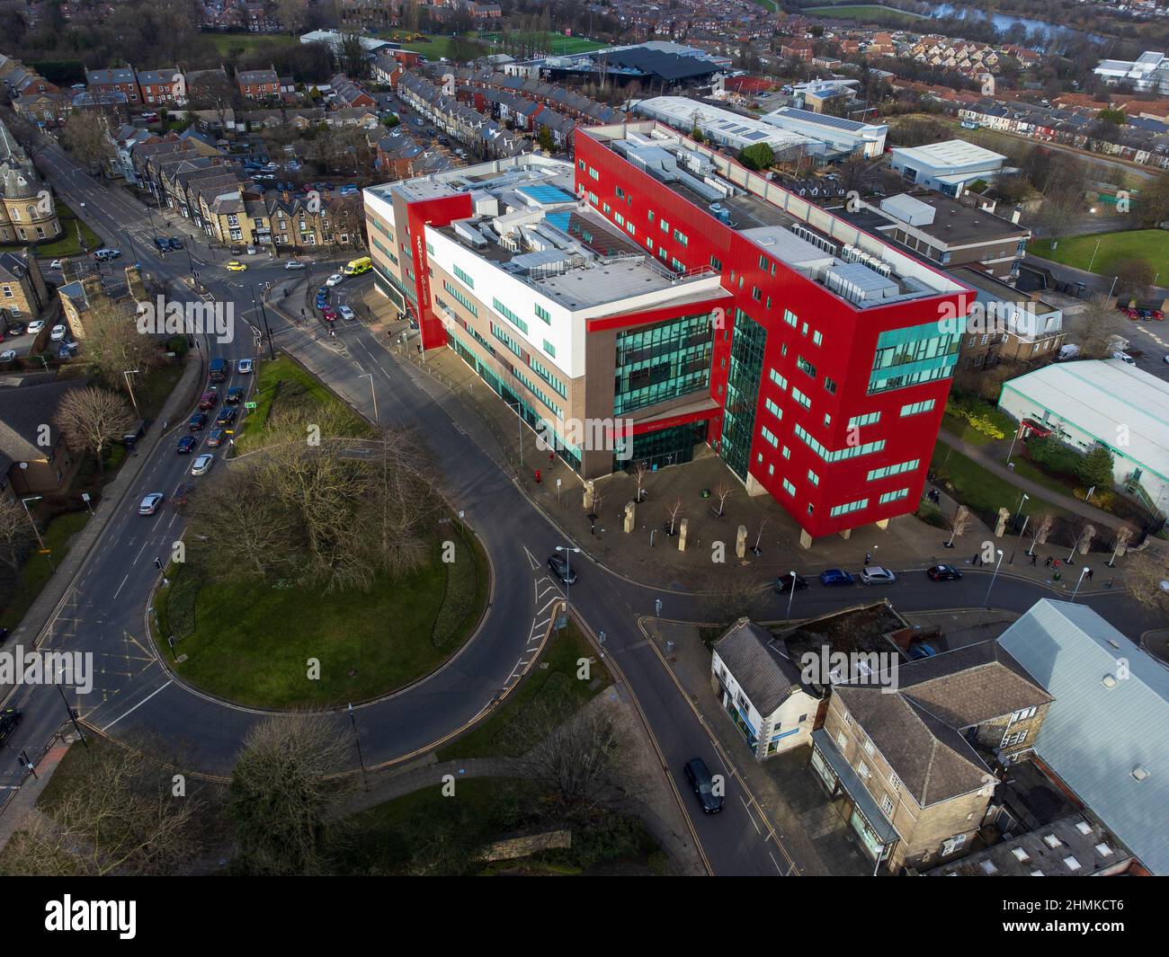 Vista aerea del Barnsley College Foto Stock