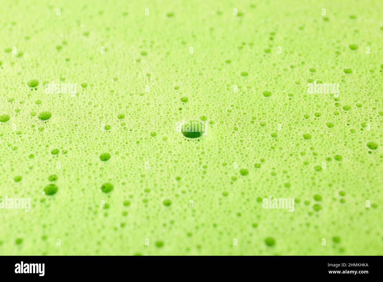 Tessuto di schiuma verde spessa, primo piano Foto Stock