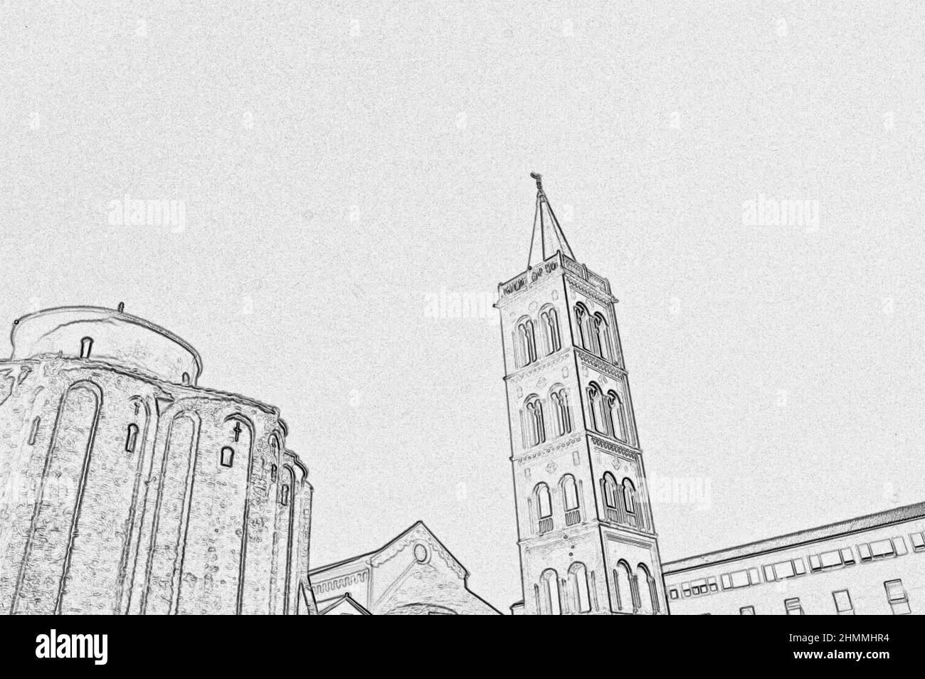 Chiesa di St Donat a Zara sulla costa dalmata della Croazia Foto Stock