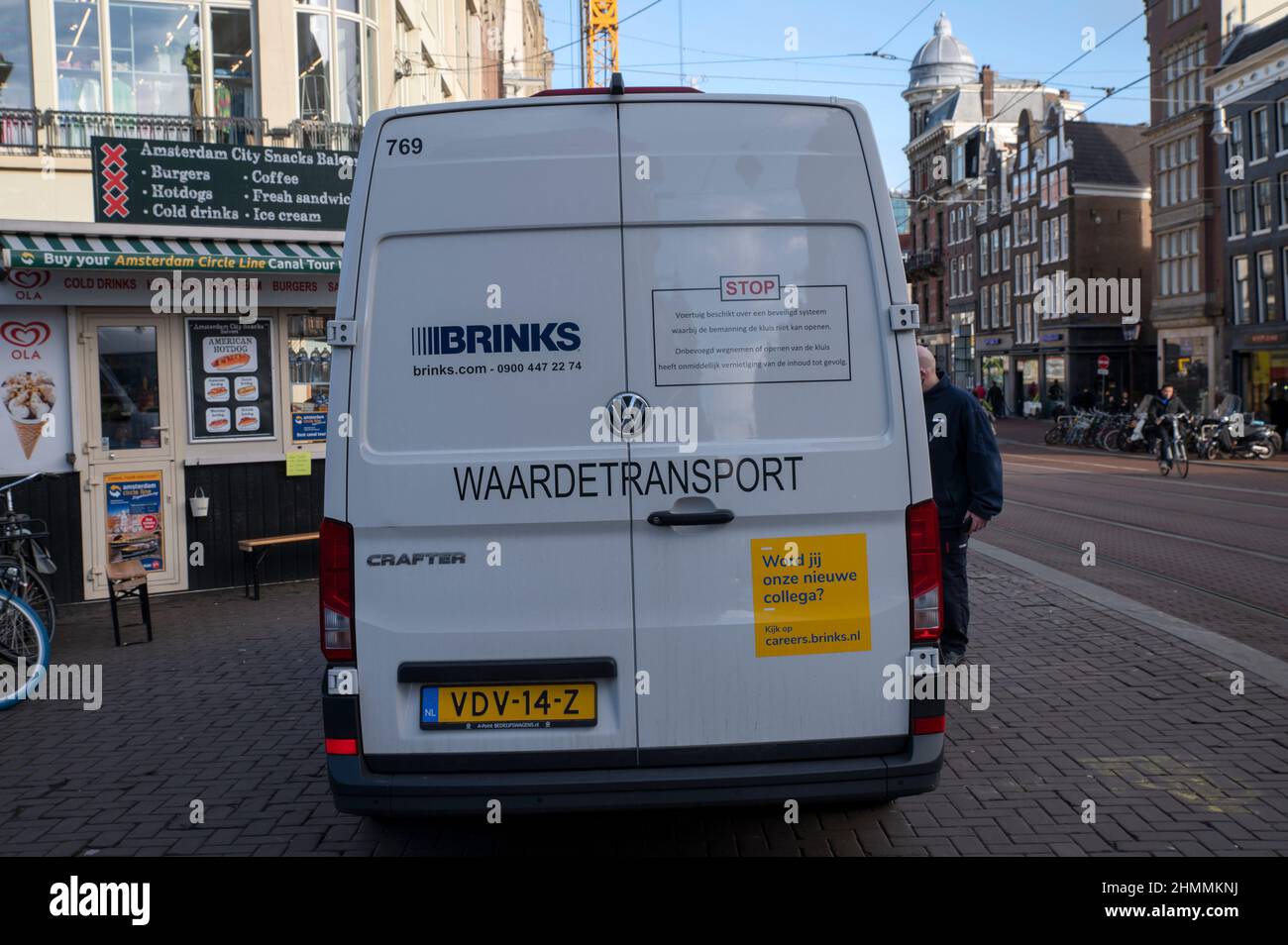 Backside Brinks Company Van ad Amsterdam Paesi Bassi 8-2-2022 Foto Stock