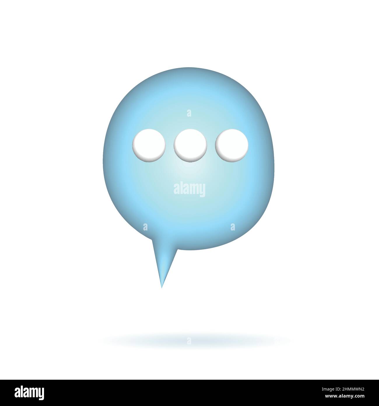 Discorso, fumetto di dialogo, comunicazione, - icona realistica. 3d vettore. Illustrazione Vettoriale