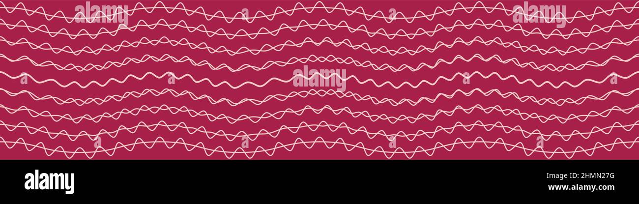 a zig-zag unisce un bordo orizzontale vettoriale senza giunture Illustrazione Vettoriale