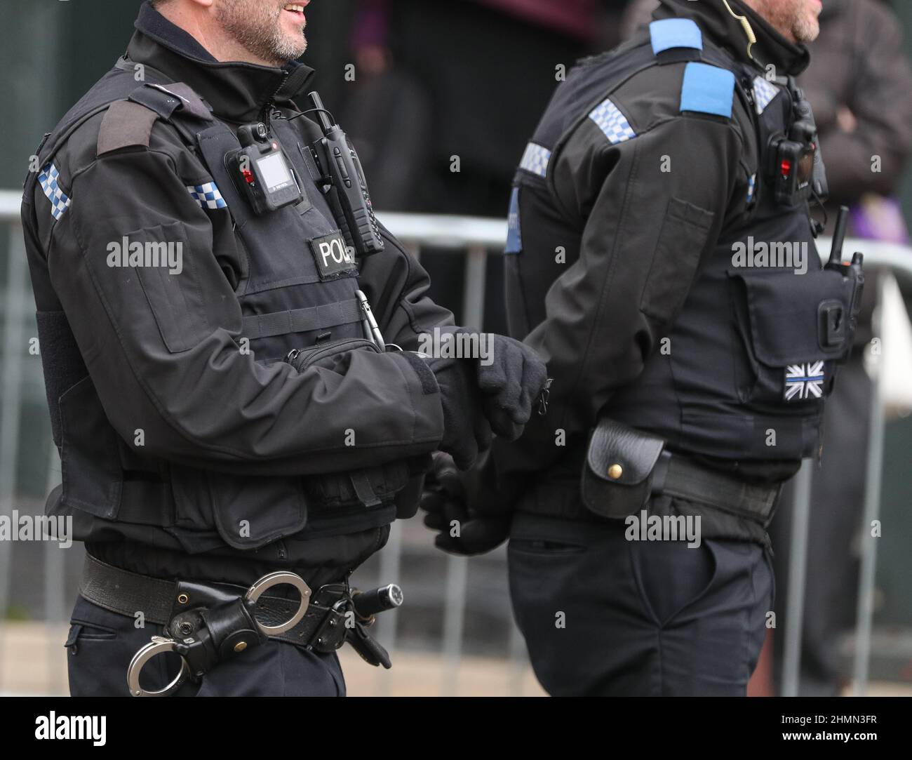 Agenti di polizia in servizio a Winchester, Hampshire, Regno Unito Foto Stock