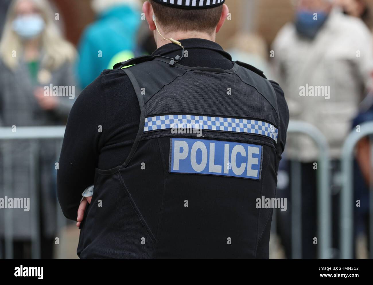 Agenti di polizia in servizio a Winchester, Hampshire, Regno Unito Foto Stock