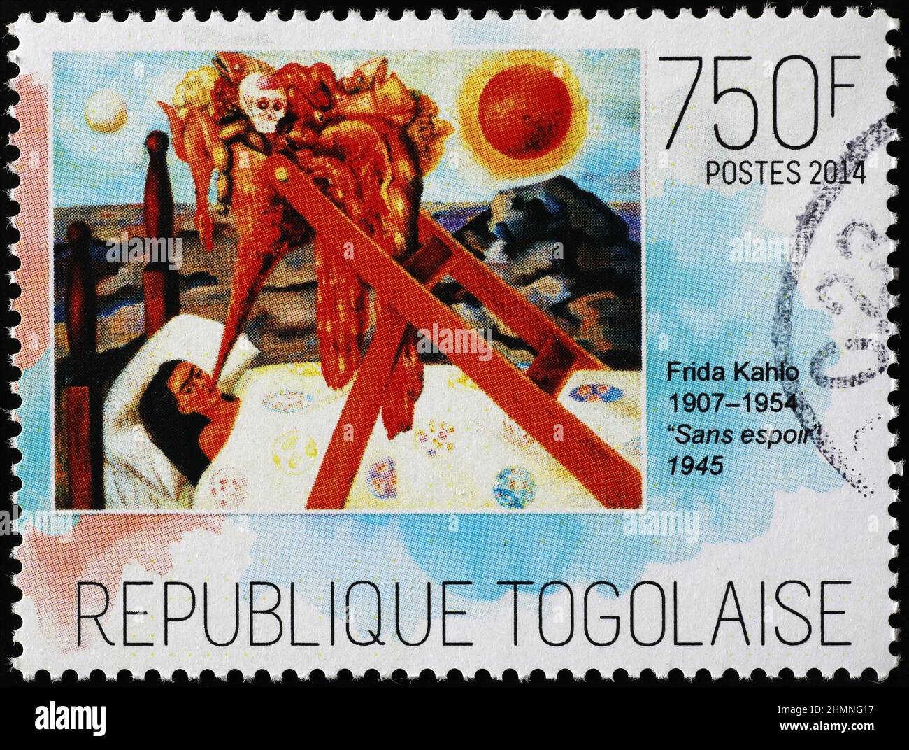 Senza speranza di Frida Kahlo sul francobollo Foto Stock