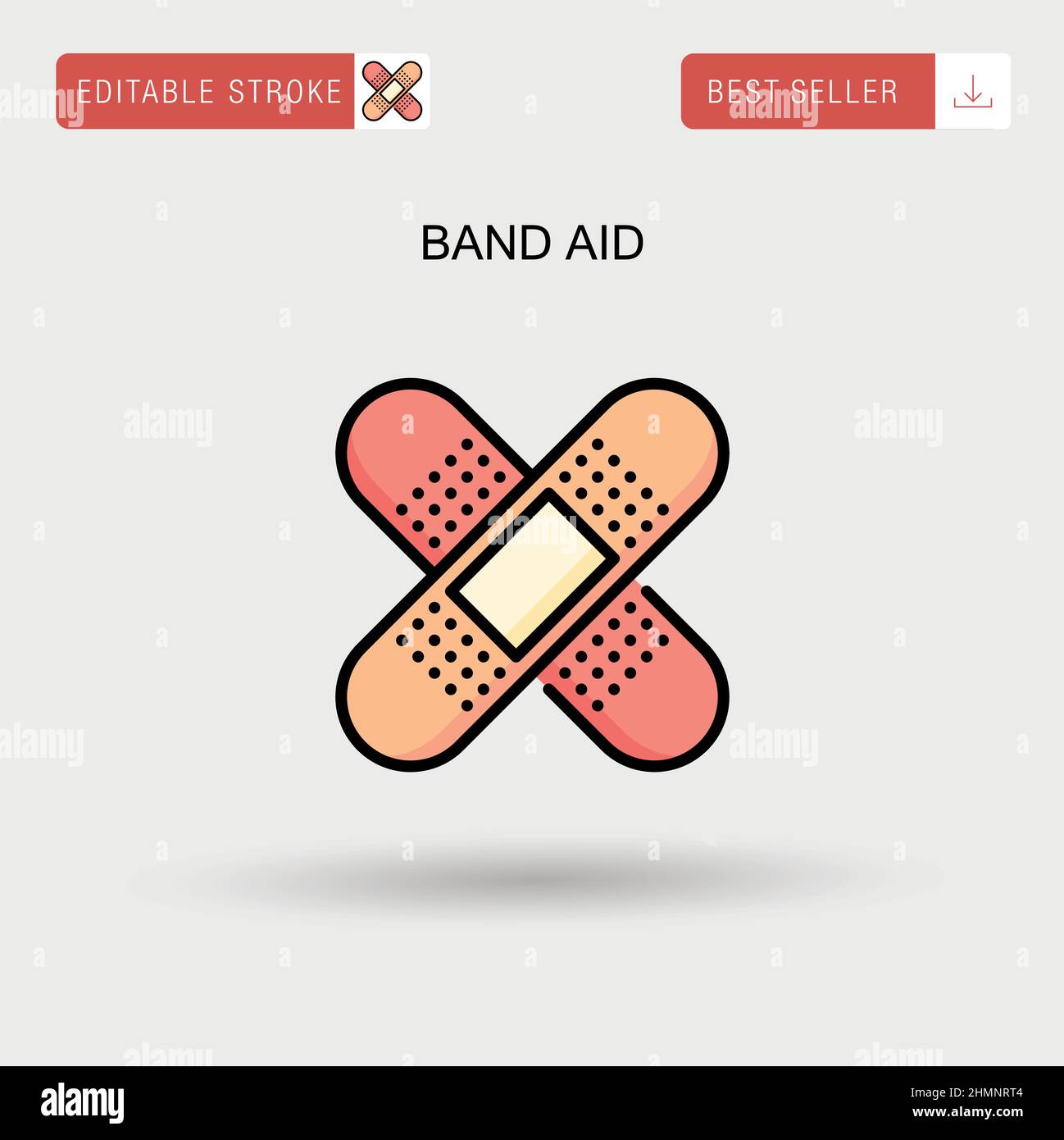 Icona vettore semplice banda AID. Illustrazione Vettoriale