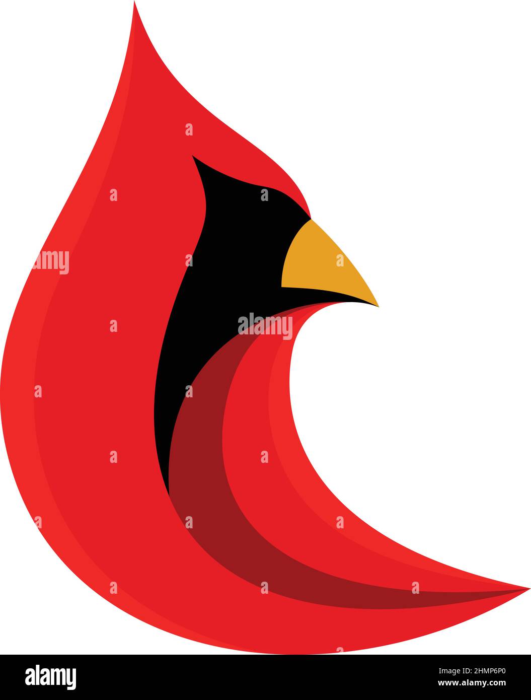 Logo astratto del Cardinale Rosso Illustrazione Vettoriale
