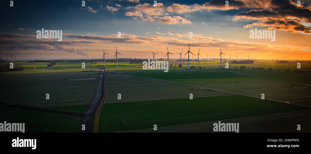 Windräder Foto Stock