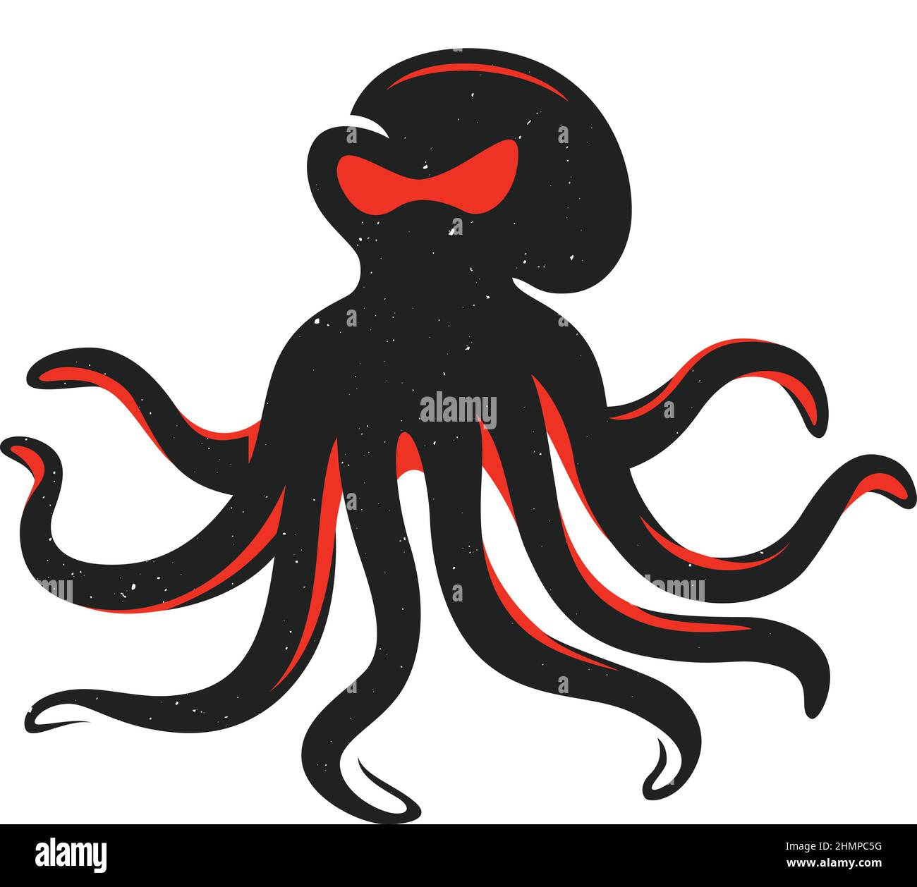 Vector Design di Octopus con stile vintage Illustrazione Vettoriale