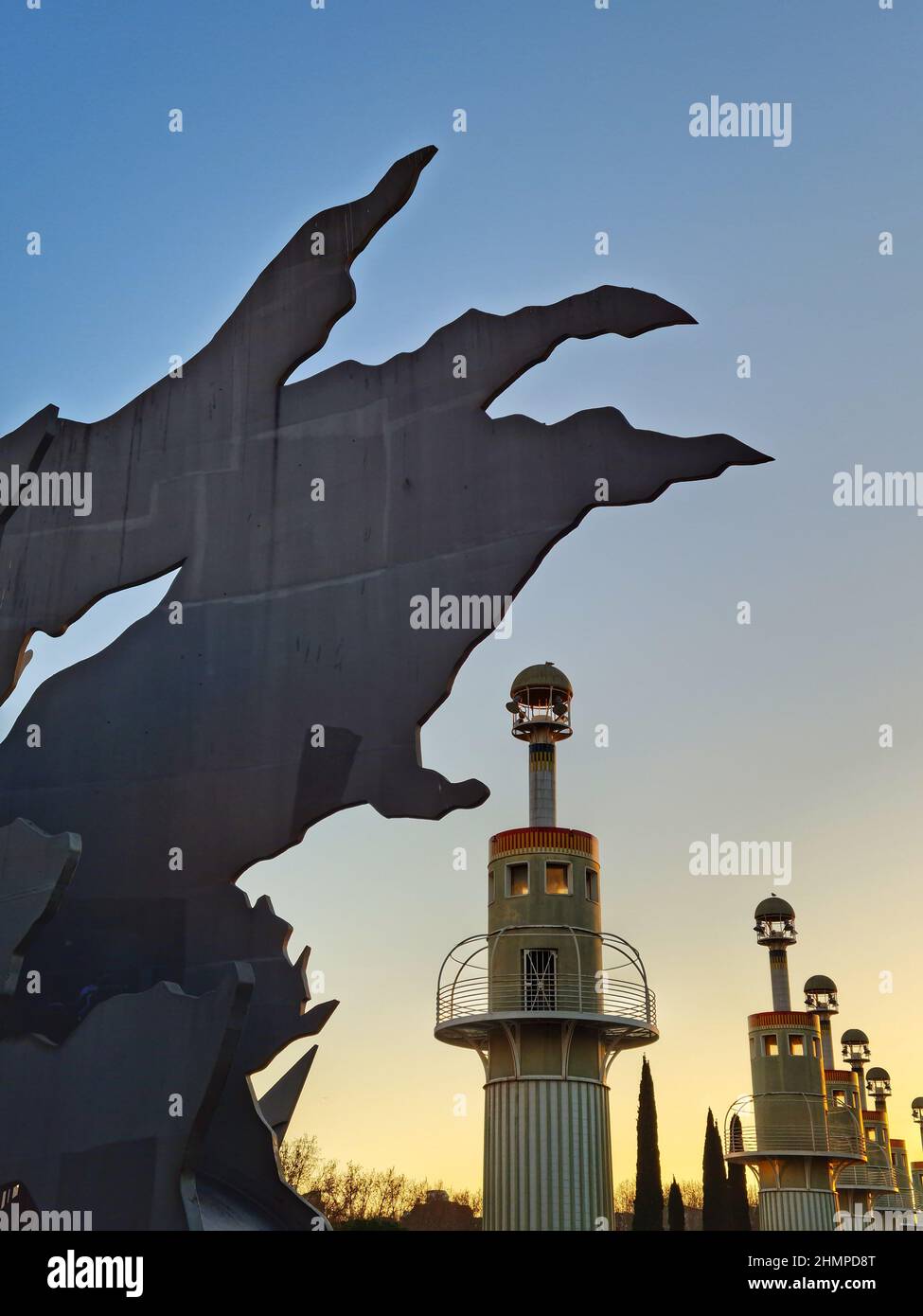 Parc de l' Espanya Industrial. Barcellona, Catalogna, Spagna. Foto Stock