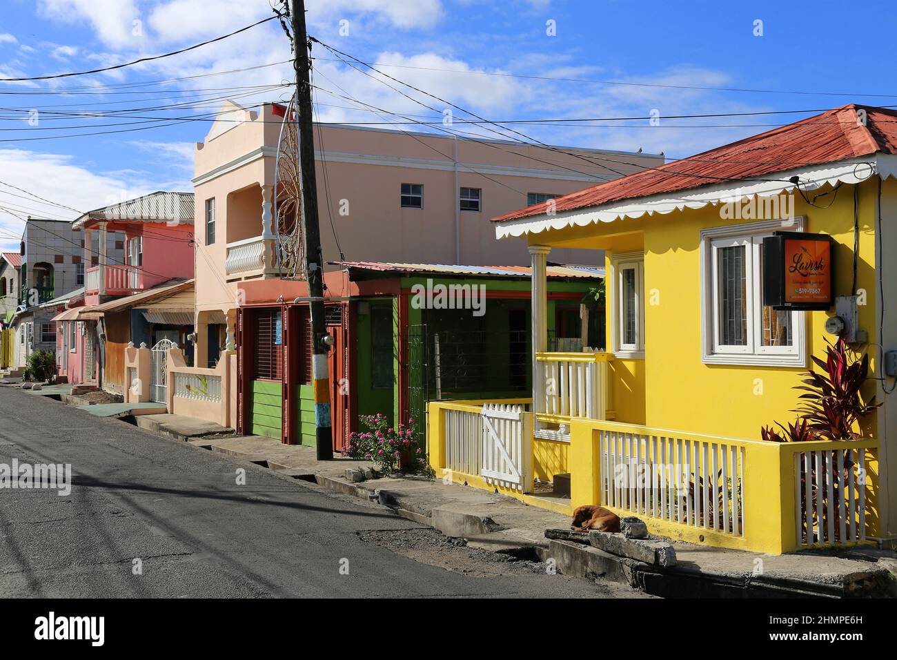 Clinica di bellezza di lusso, Via Dauphin, Isola di Gros, Santa Lucia, Isole Windward, Antille minori, Antille Occidentali, Mar dei Caraibi Foto Stock