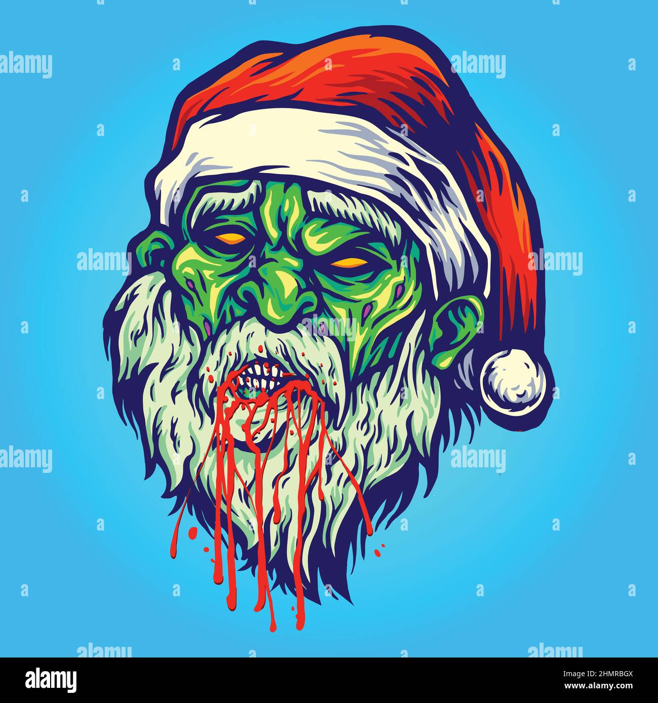 Babbo Natale testa Zombie Bloods illustrazioni vettoriali per il tuo lavoro  Logo, mascotte merchandise t-shirt, adesivi e disegni etichette, poster,  biglietti d'auguri Immagine e Vettoriale - Alamy