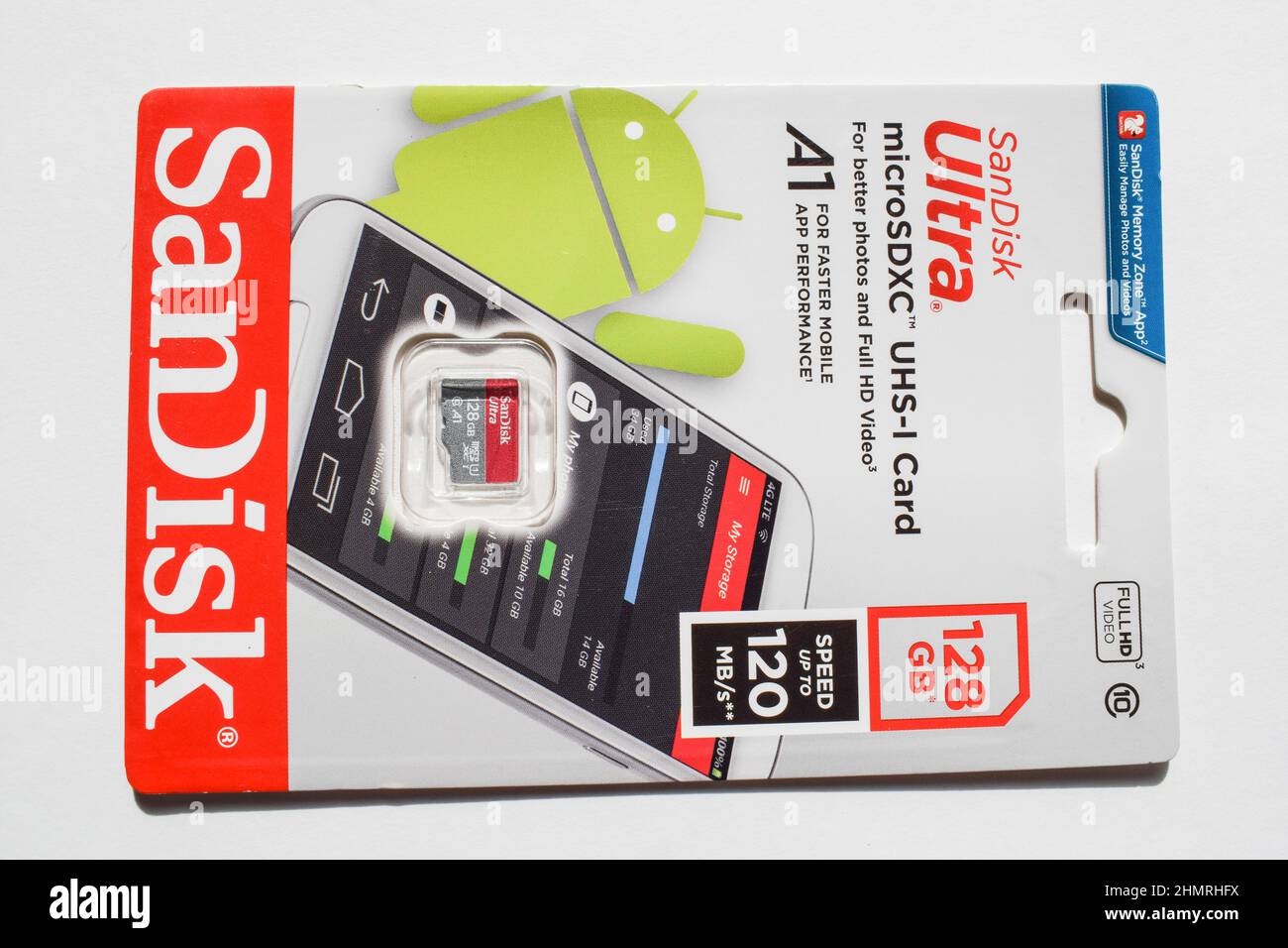 Scheda SanDisk Ultra micro sdxc UHS- i con 128 gb di memoria. Scheda SD per telefono  cellulare memoria aggiuntiva per memorizzare foto e video hd a velocità  massima 120 ore su 24,