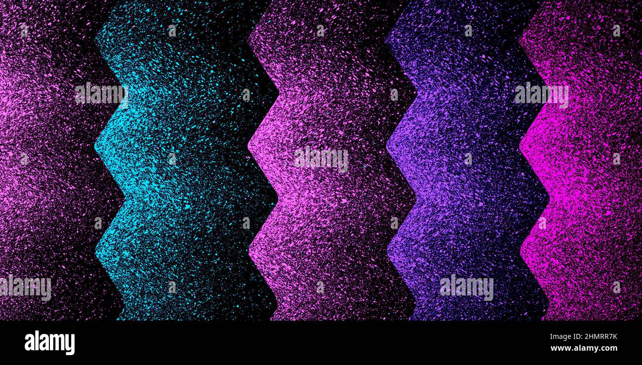 Motivo ondulato multicolore brillante. Sfondo con linee curve. Astratta ampia illustrazione psichedelica ondulata Foto Stock