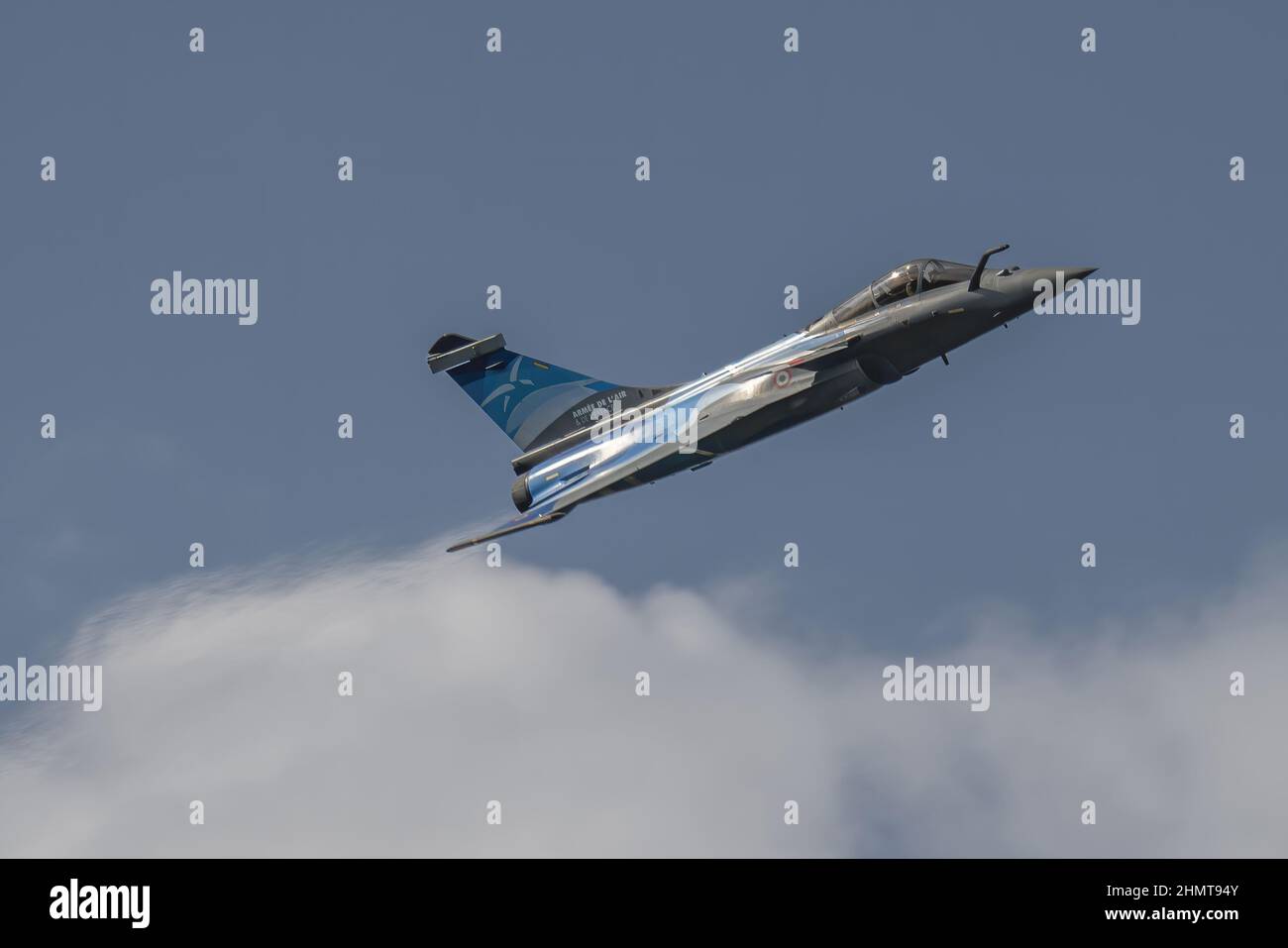 Dassault Rafale solo display, meeting de la Ferté Alais aout 2021, présentation en vol. Foto Stock