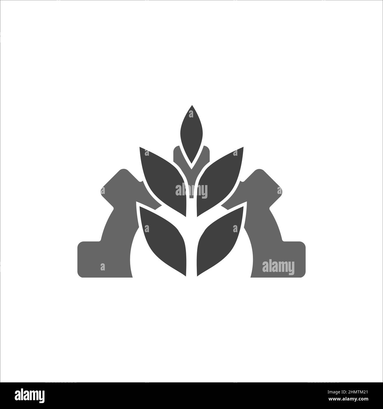 disegno vettoriale del logo per agricoltura, agronomia, fattoria del grano, campagna agricola campo, raccolto naturale. Illustrazione Vettoriale