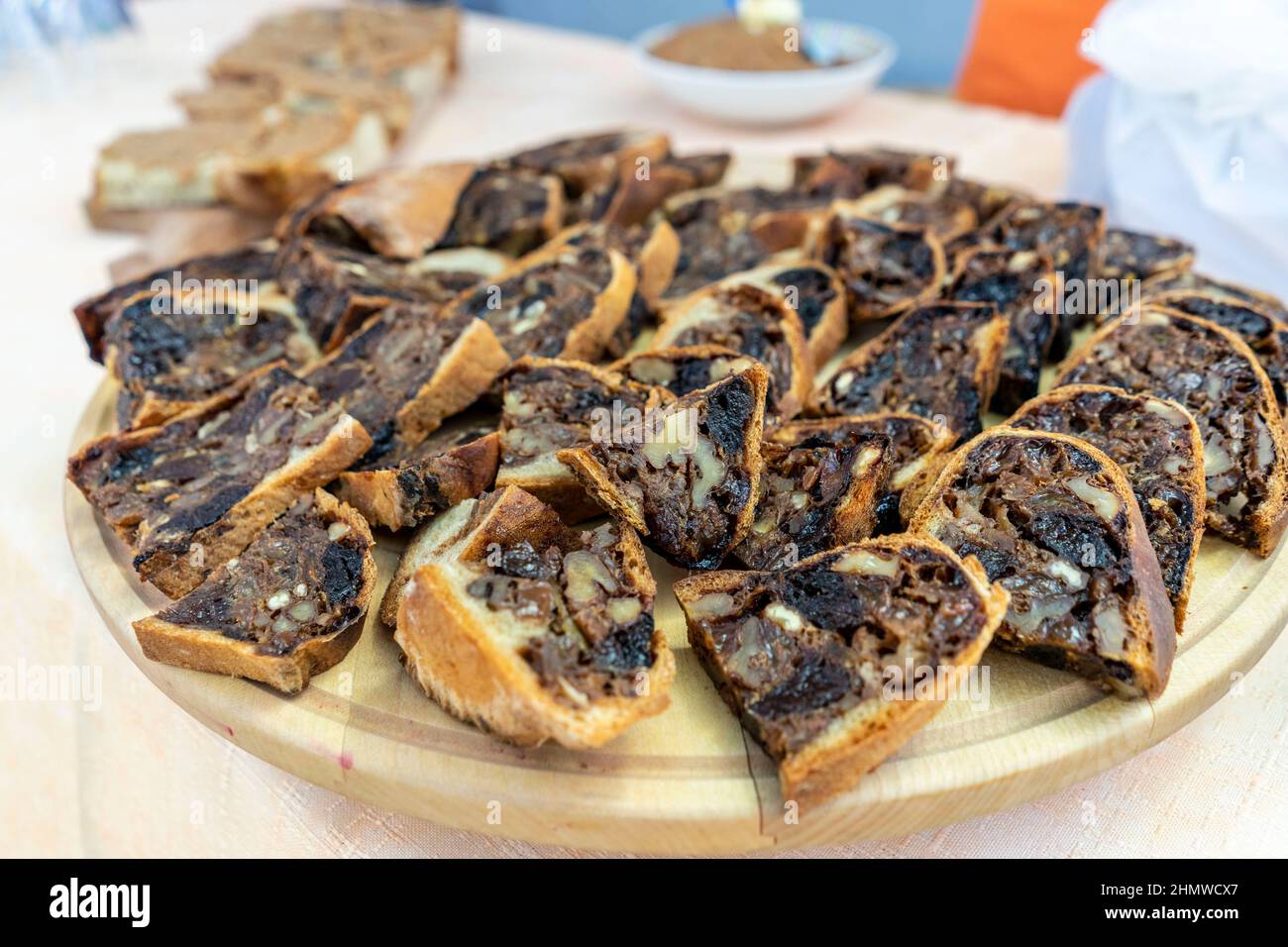 Il pane di frutta in Slovenia è di solito fatto per le feste Foto Stock