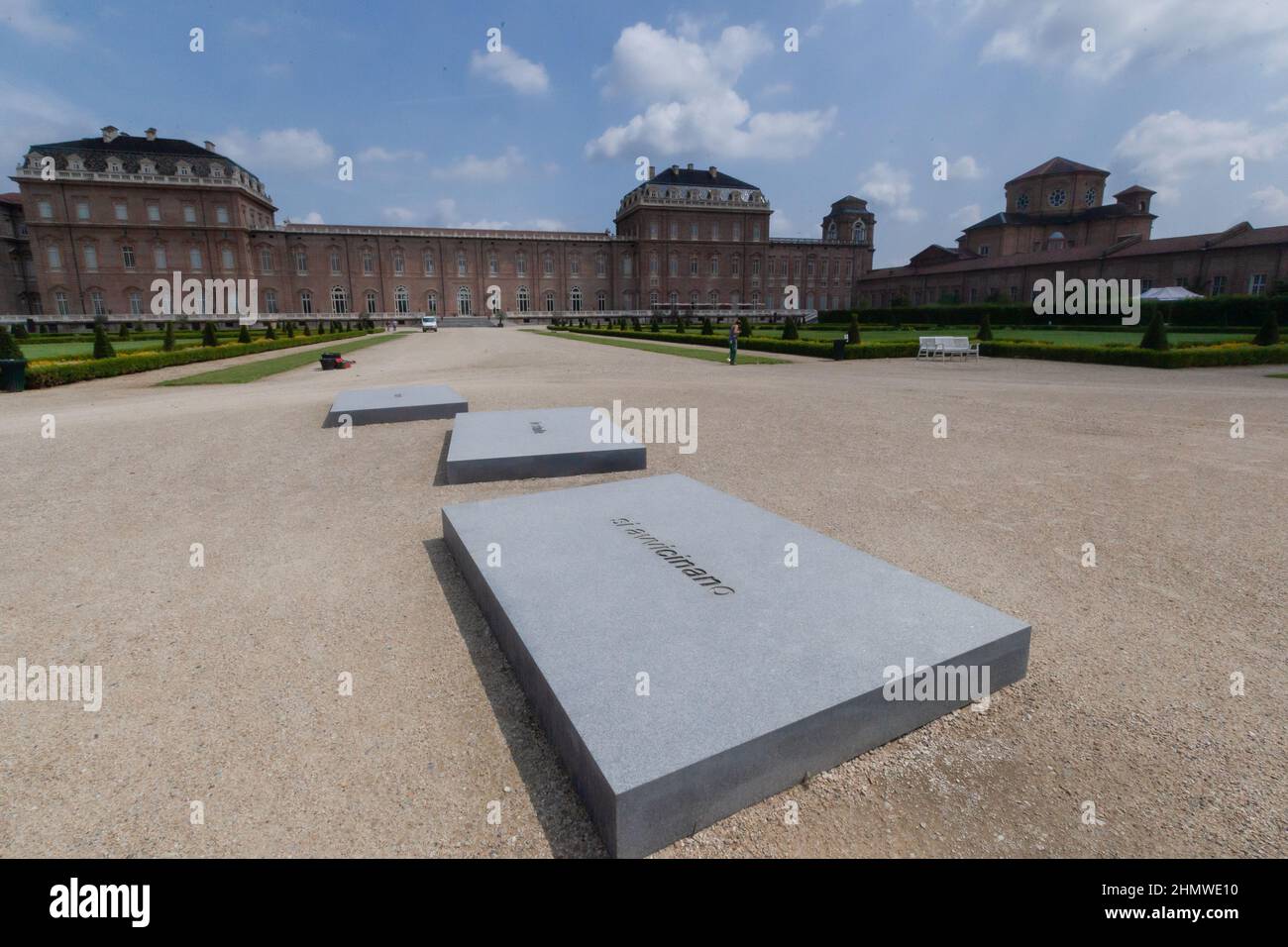 La Venaria reale, Italia - 24 Giugno 2014: Giardini Foto Stock