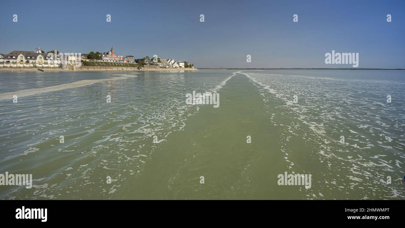 Bateaux et navigation dans la baie de Somme Foto Stock