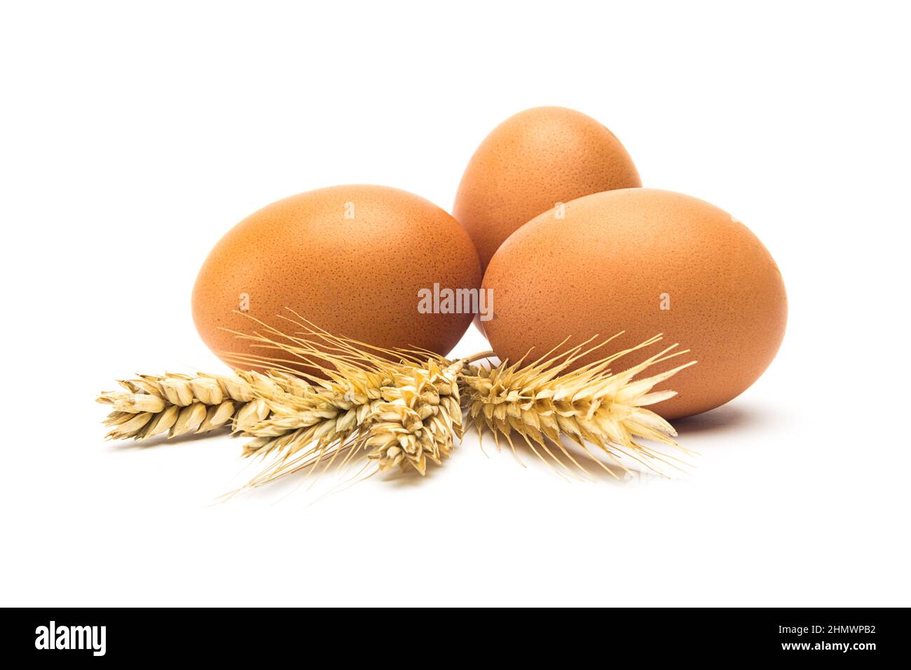 rosolare le uova con le spighe di grano Foto Stock
