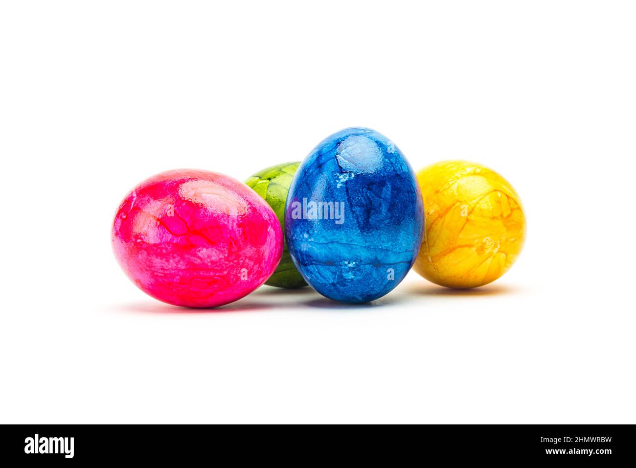 Verniciato colorato le uova di pasqua Foto Stock