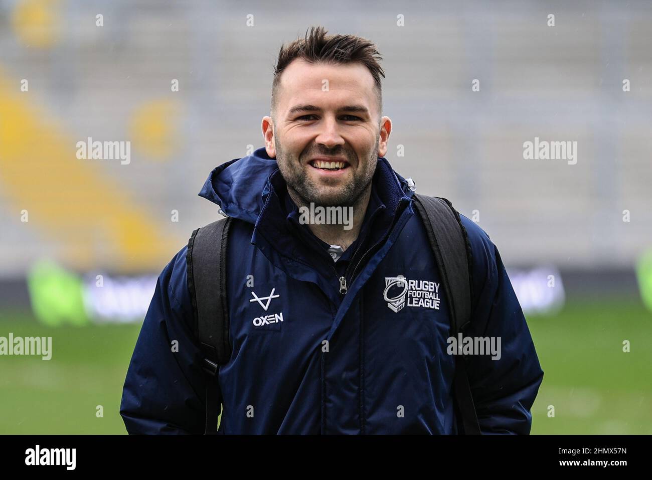 Oggi video arbitro Liam Moore Foto Stock