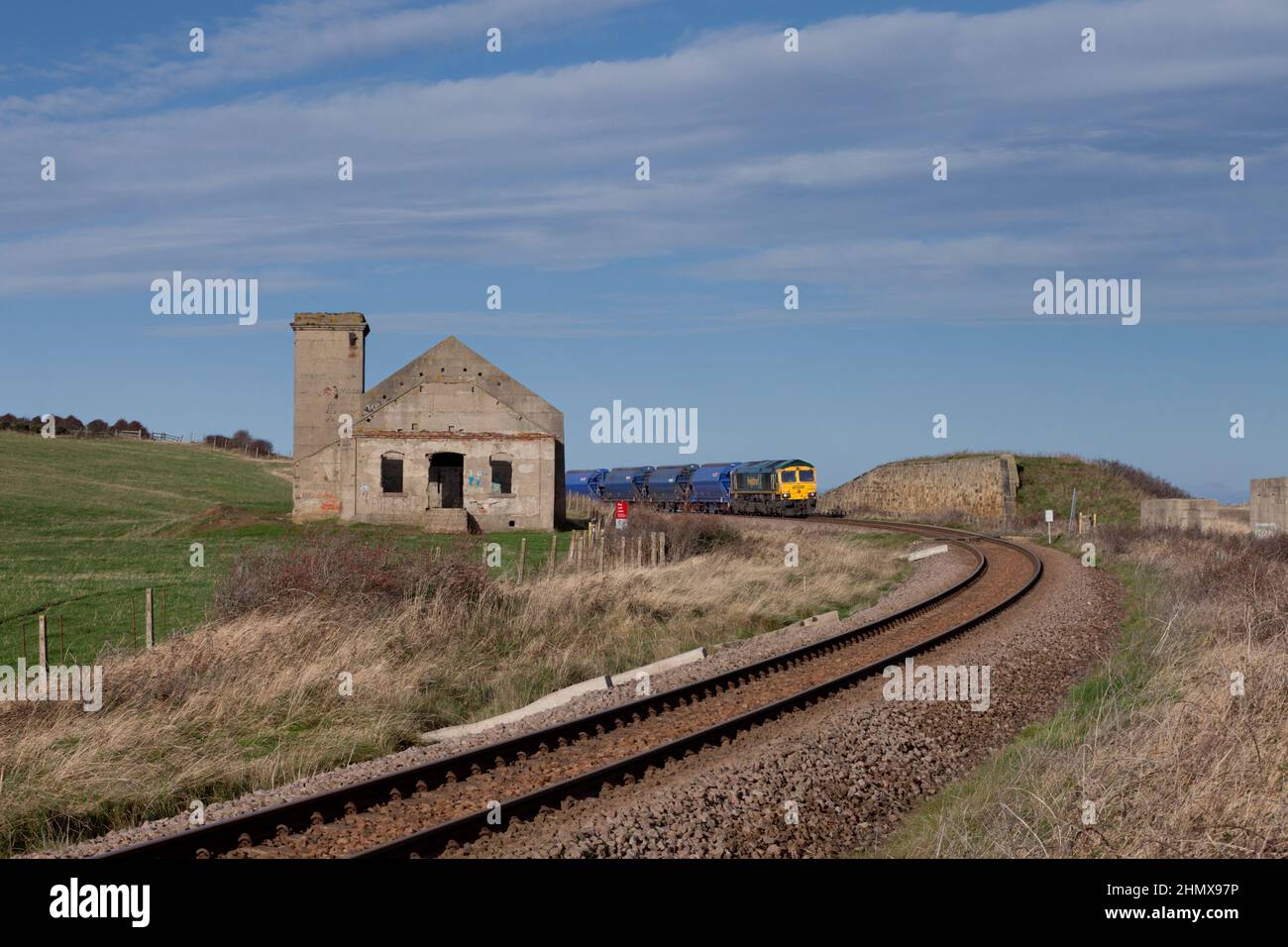 19/11/2015 Brotton (ramo di Boulby, Teeside) 66597 6F23 0947 Middlesborough - Boulby Foto Stock