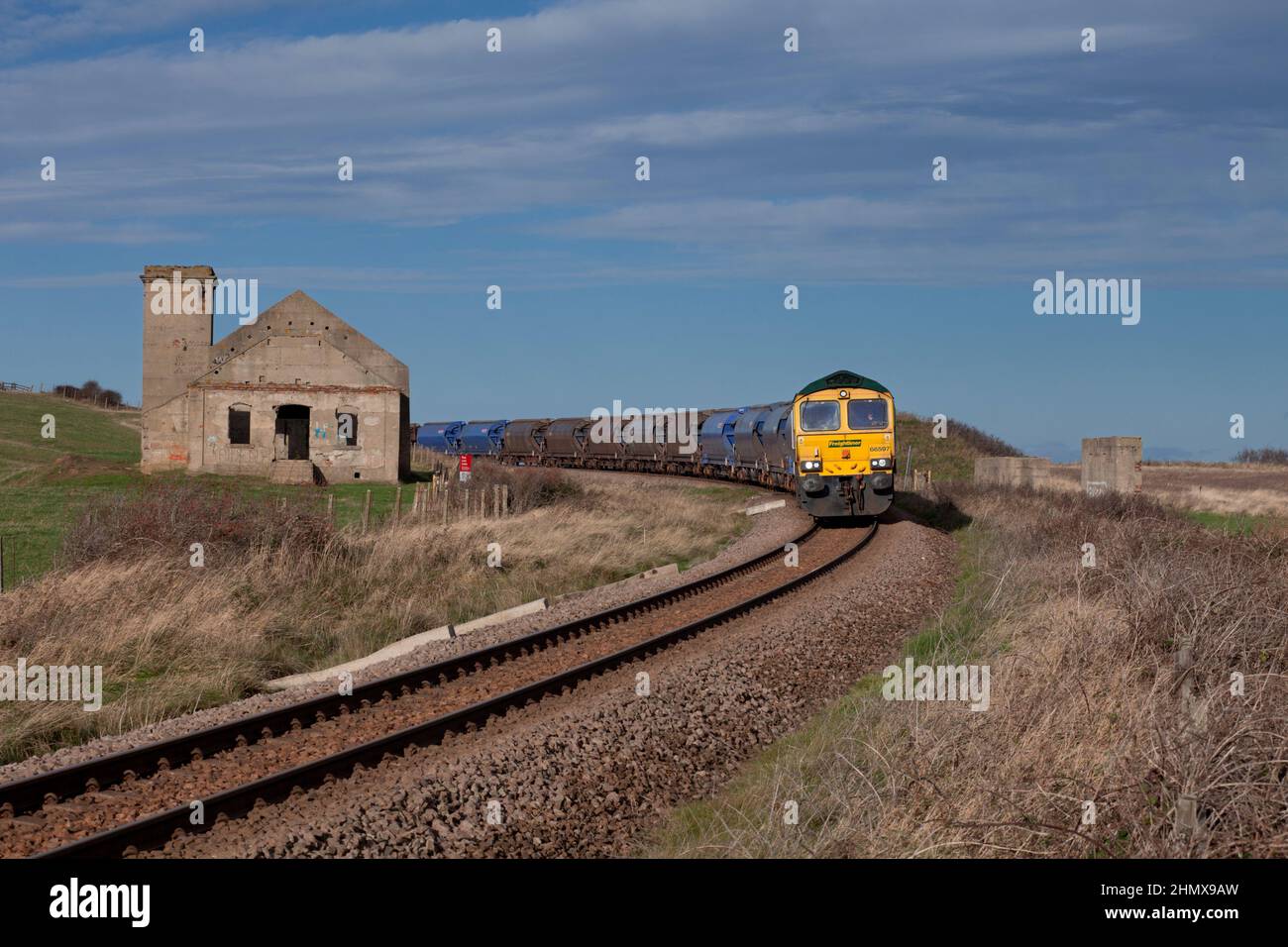 19/11/2015 Brotton (ramo di Boulby, Teeside) 66597 6F23 0947 Middlesborough - Boulby Foto Stock